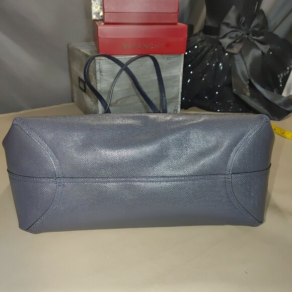 Coach Large City Tote Bag Tea Rose Navy Reversible Floral Print Interior Leather - Picture 14 of 14